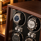 Remontoir Montre Automatique Bois Noir 1 à 6 Montres
