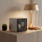 Boite remontoir 2slot silver metal   lifestyle chevet