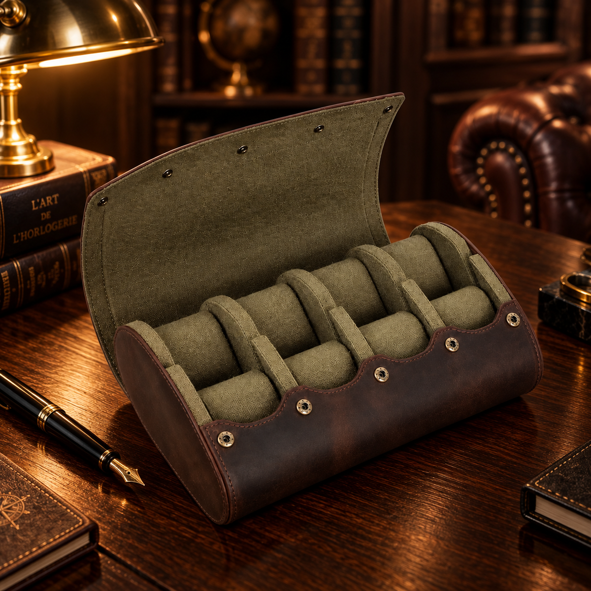 Étui Montre Voyage Cuir