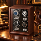 Remontoir Montre Automatique Bois Noir 1 à 6 Montres