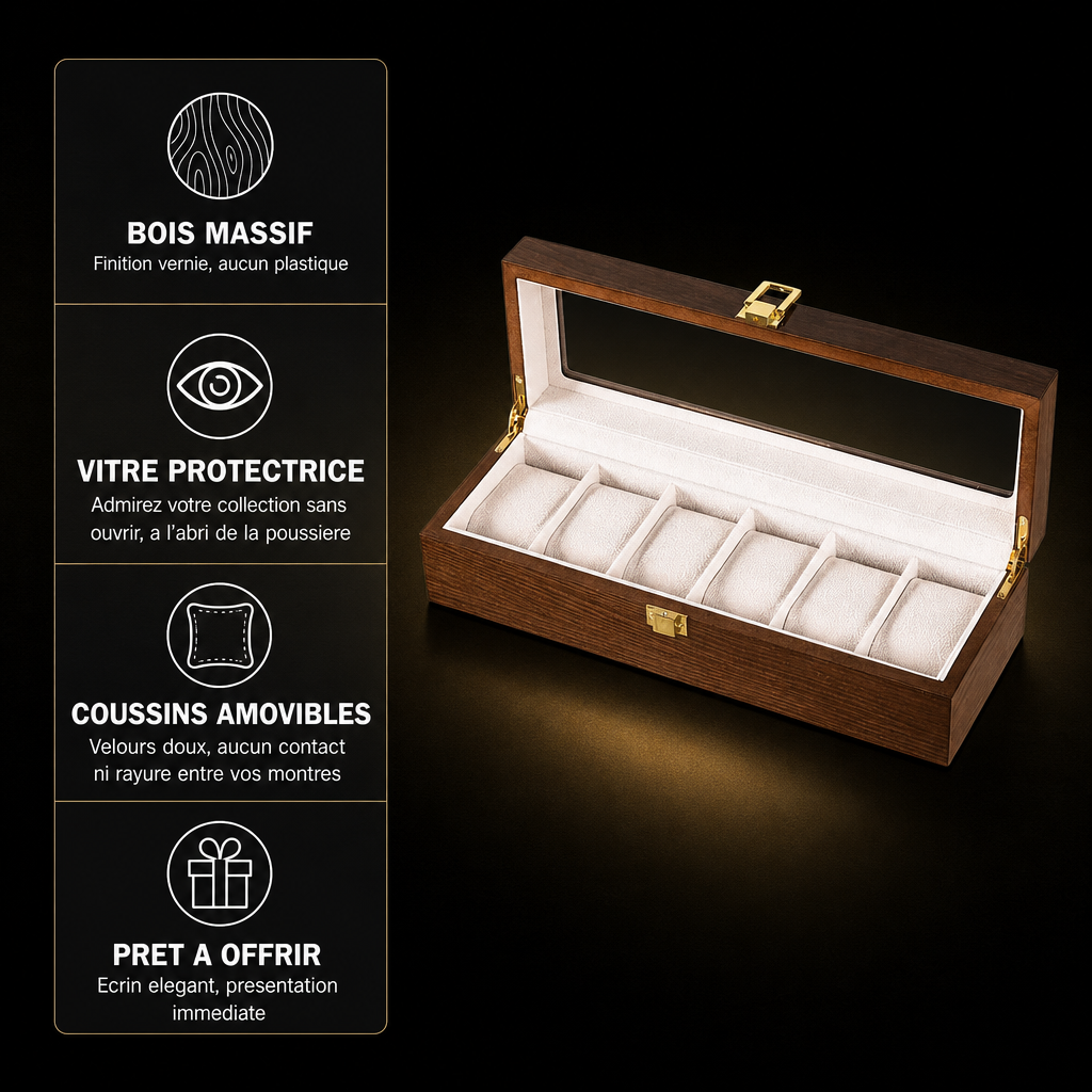 Boite a Montre Marron avantages