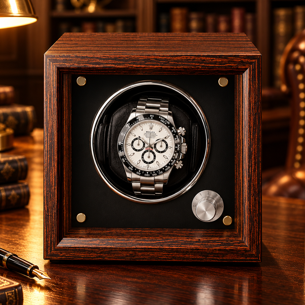 Remontoir Montre Automatique Bois Noir 1 à 6 Montres