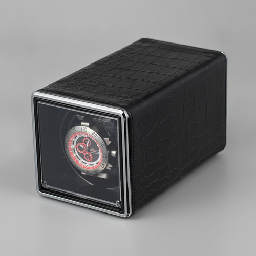 Boite remontoir black leather   studio clean