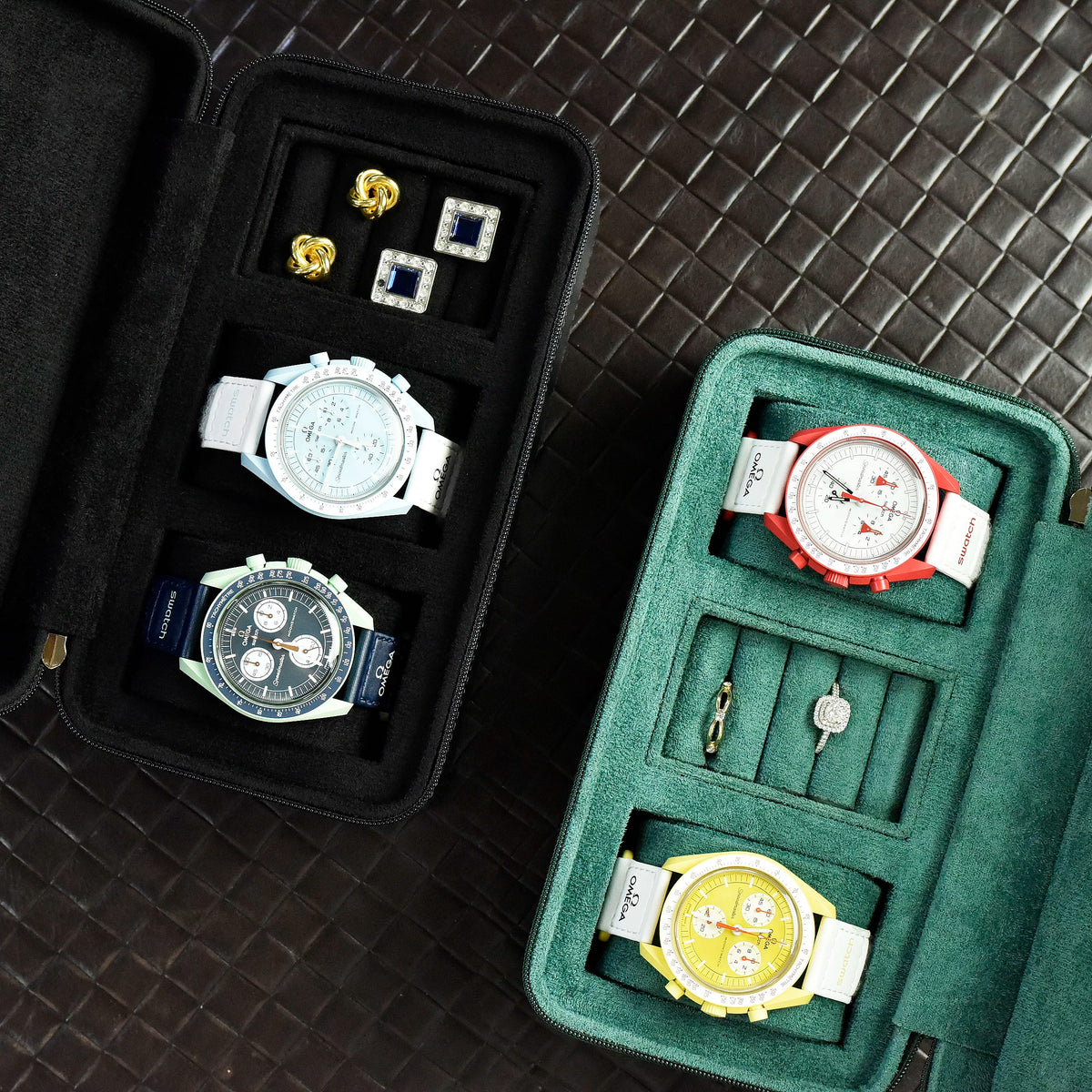 Étui de Voyage Montres Noir
