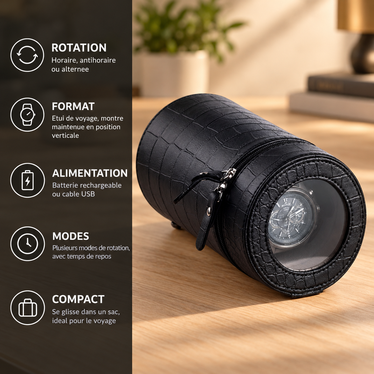 Remontoir Montre Portable Noir type1