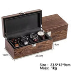 Boîte à Montre en Bois de Noyer Couvercle Bois