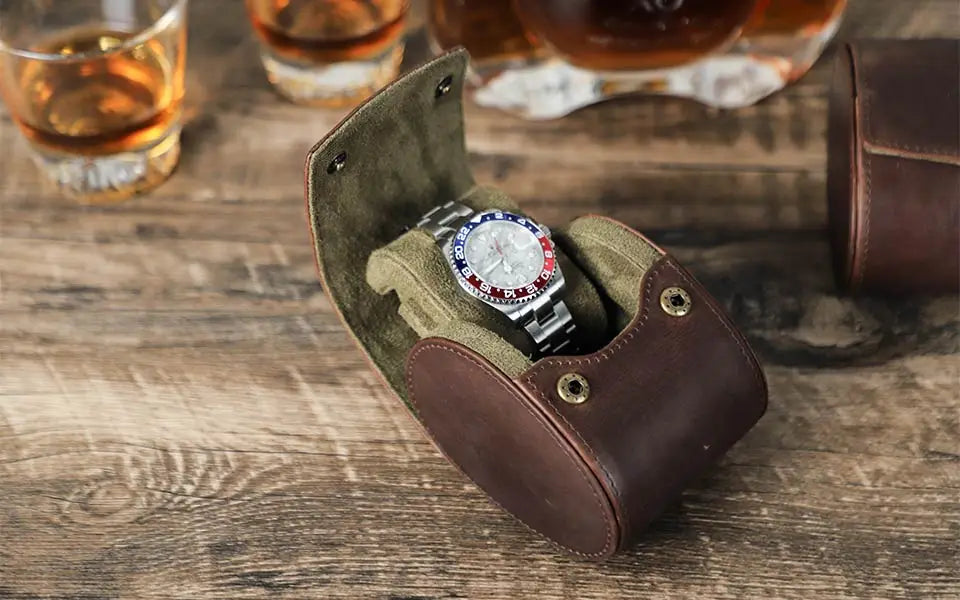 Étui Montre Voyage Cuir
