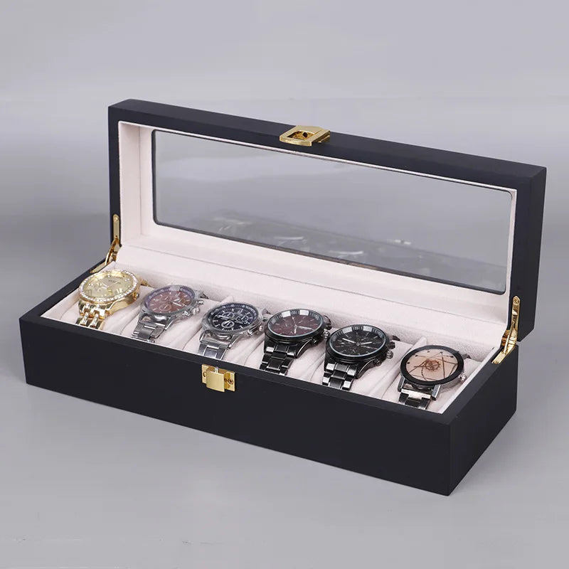 Boîte à Montre en Bois 6 Montres
