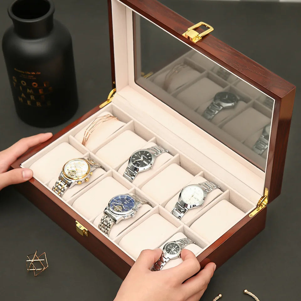 Boîte à Montre en Bois 6 Montres