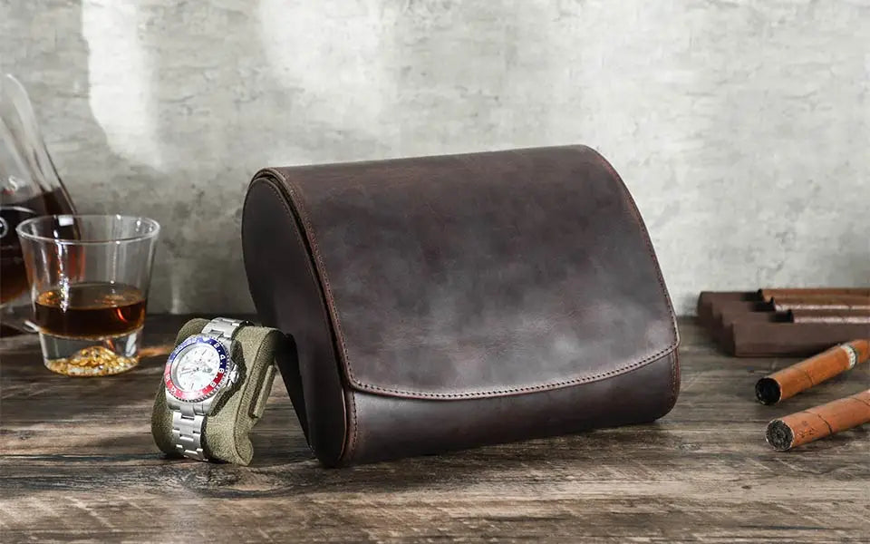 Étui Montre Voyage Cuir