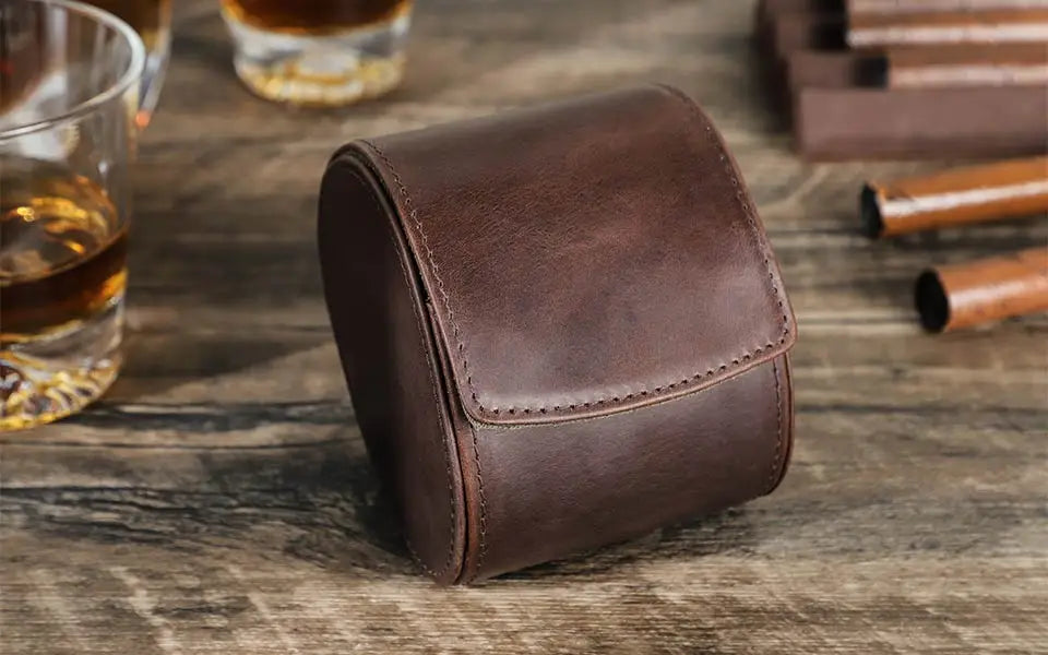 Étui Montre Voyage Cuir