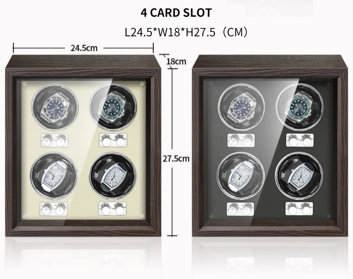 Remontoir Montre Automatique Bois 2 à 4 Montres