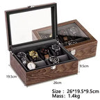 Boîte à Montre en Bois de Noyer Couvercle Bois