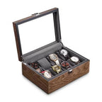 Boîte à Montre en Bois de Noyer Couvercle Bois