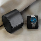 Étui Rouleau à Montres en Cuir Noir 1 à 3 Montres