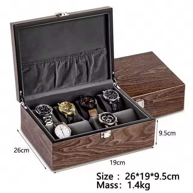 Boîte à Montre en Bois de Noyer Couvercle Bois