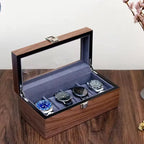 Boîte à Montre en Bois de Noyer Couvercle Bois