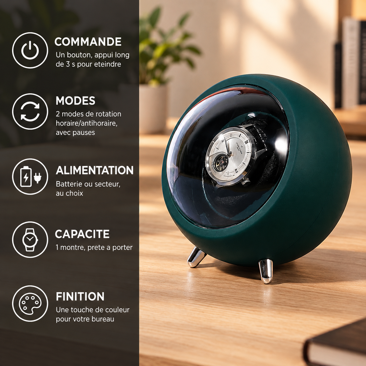 Remontoir pour Montre Automatique Vert type1