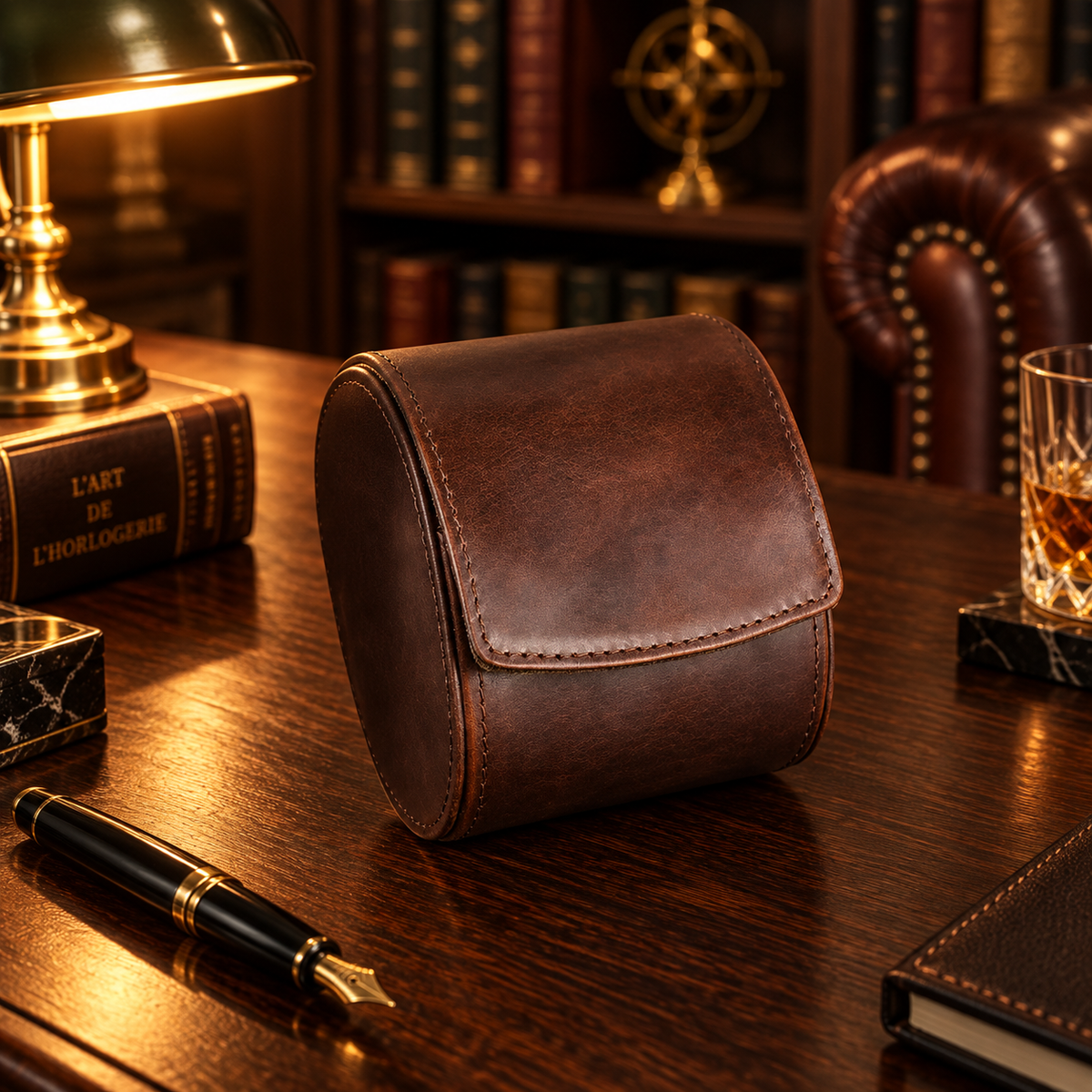 Étui Montre Voyage Cuir