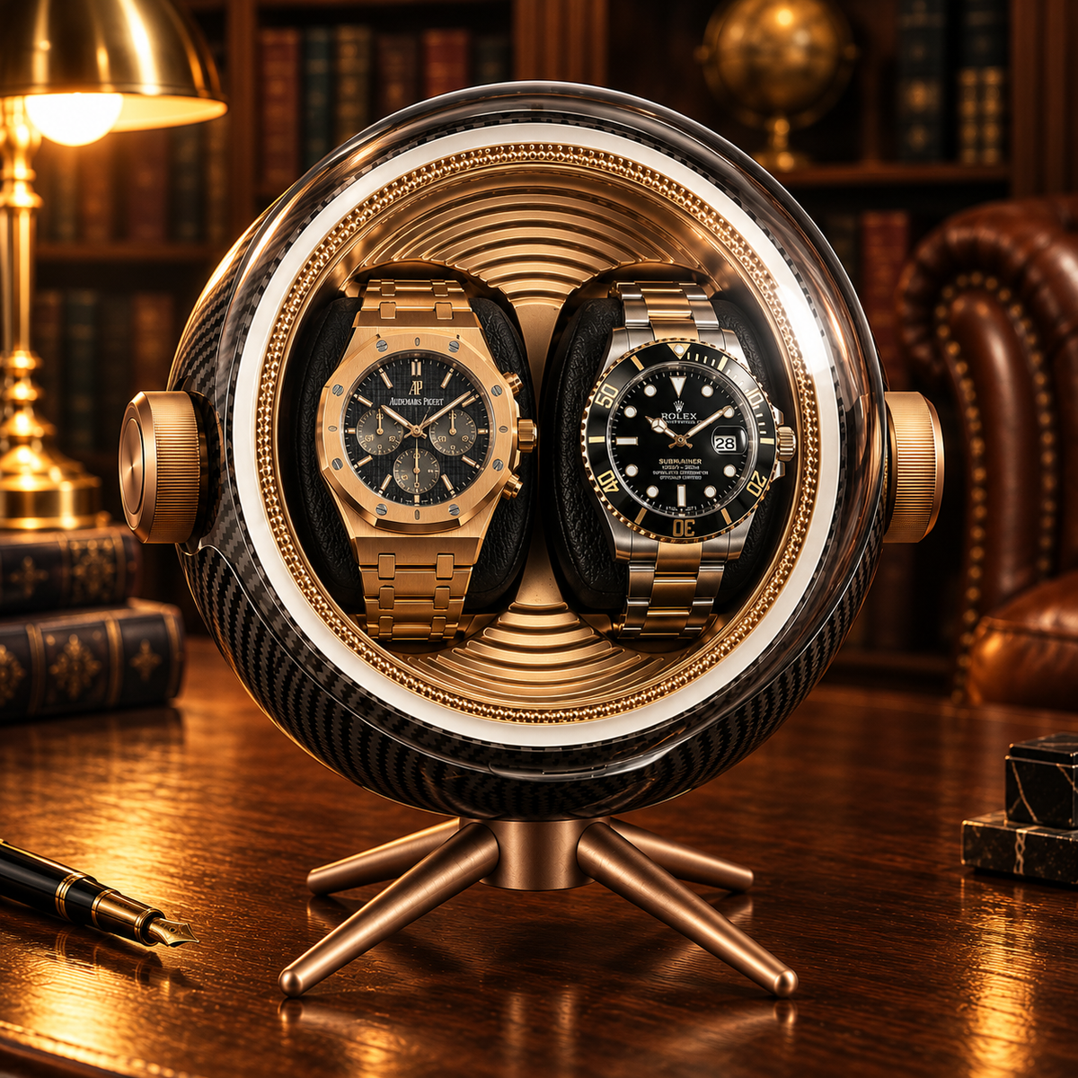Montre Automatique Remontoir pour 2 Montres