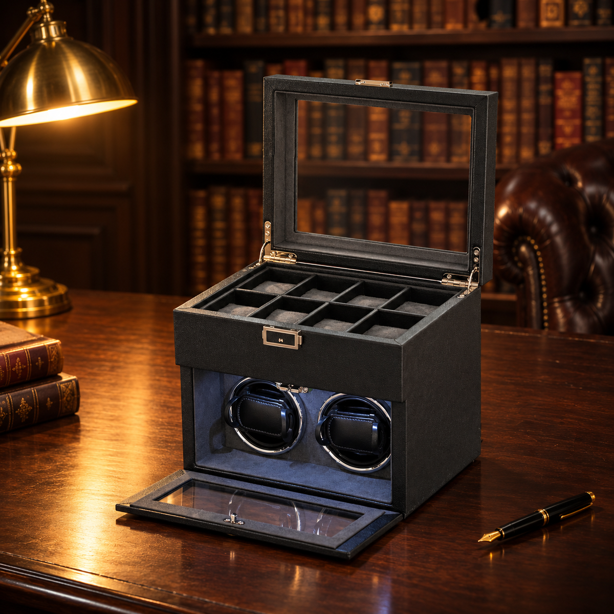 H boite remontoir Noir hero bureau