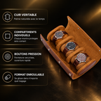 Étui à Montres en Cuir Marron - avantages produit