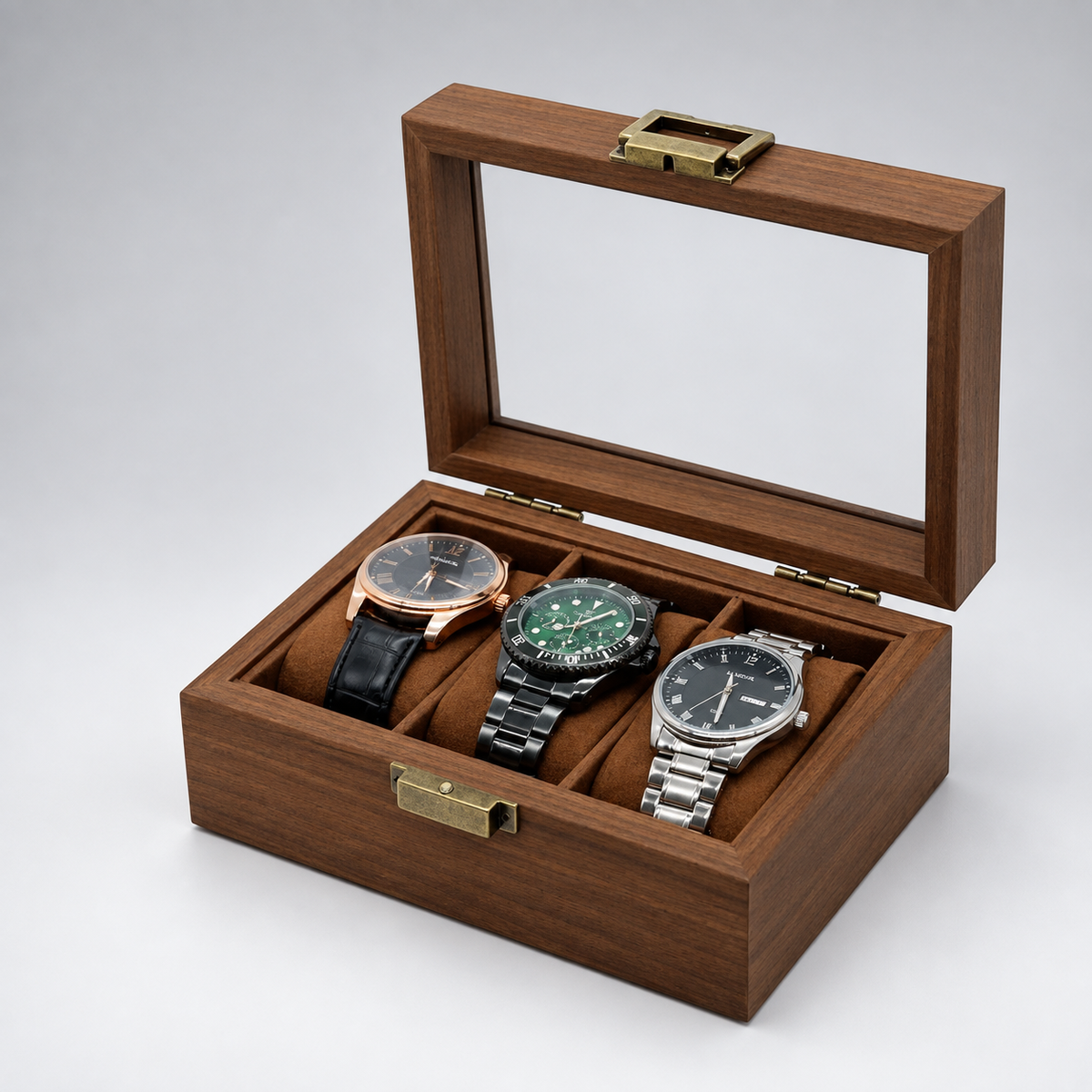 Boîte à Montre Bois 3 Montres - packshot studio