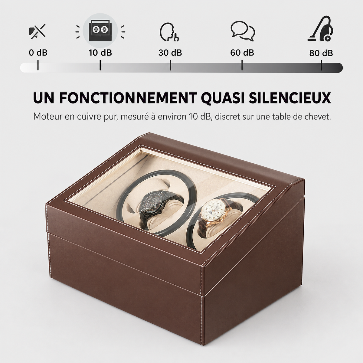F remontoir bois Marron decibels