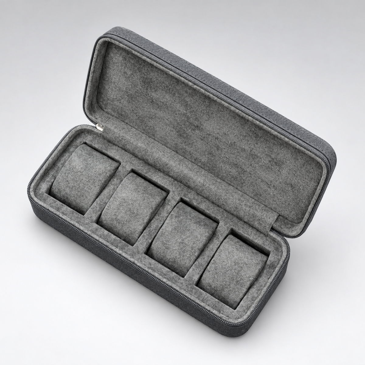 Étui de Voyage Montres Gris 4 montres - packshot studio