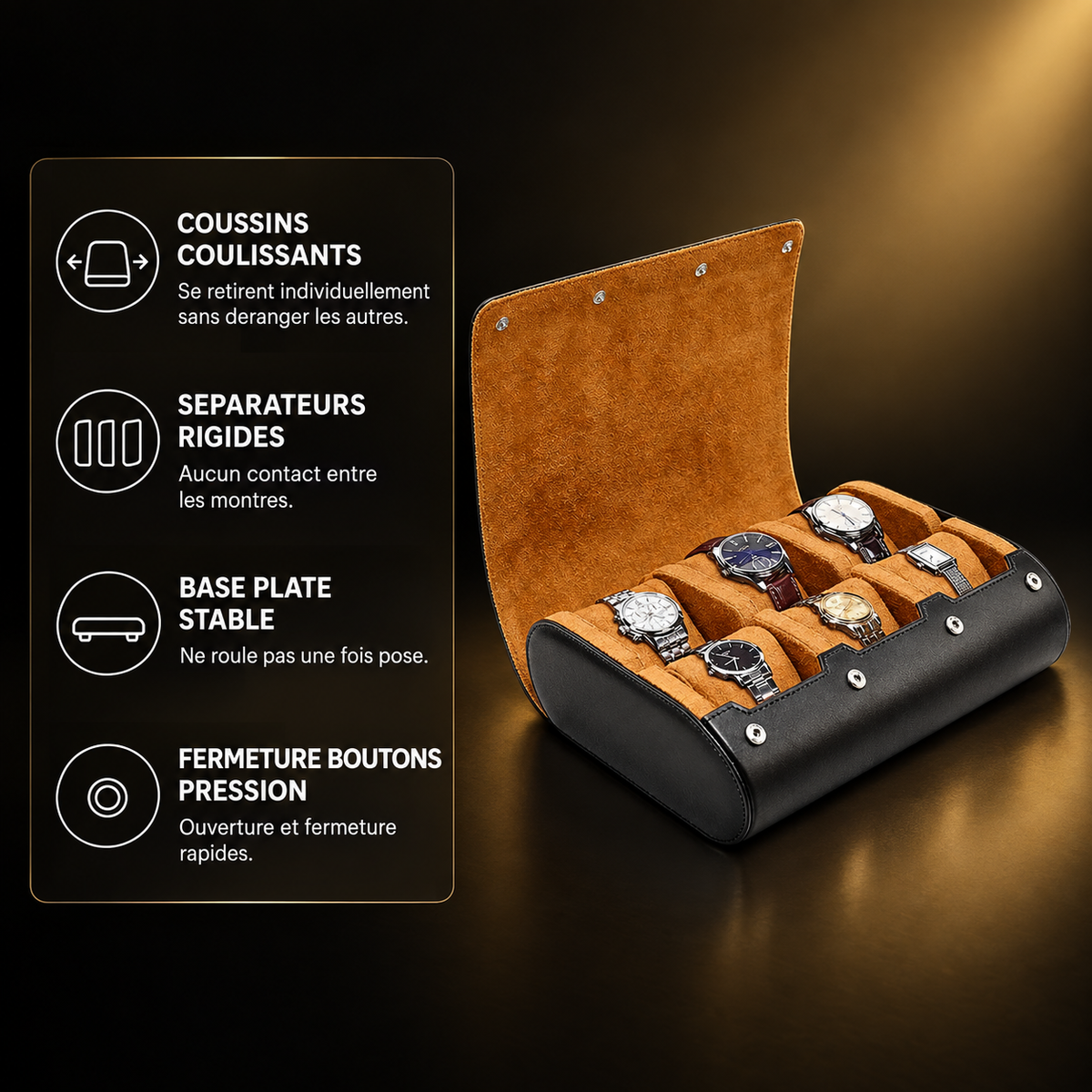 Étui à Montres Cuir - avantages produit